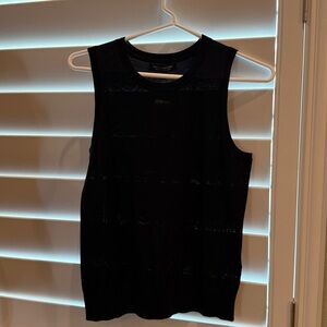 Banana Republic Navy Sleeveless Knit Top